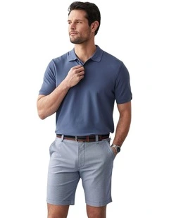 Classic Pique Polo in Denim