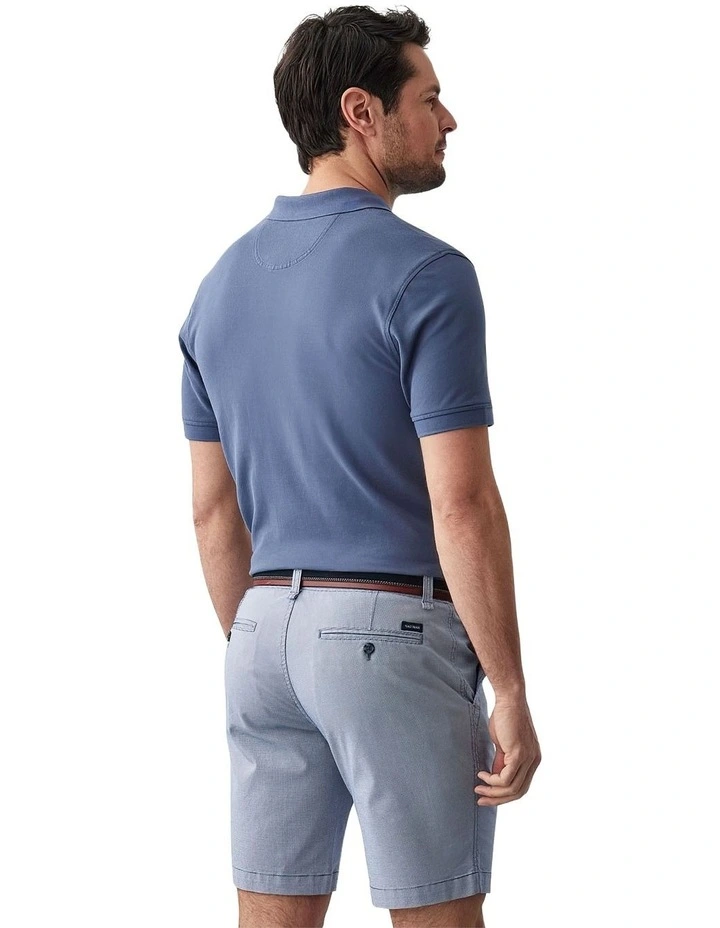 Classic Pique Polo in Denim image 2