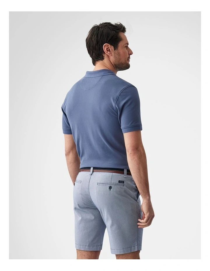 Classic Pique Polo in Denim image 2