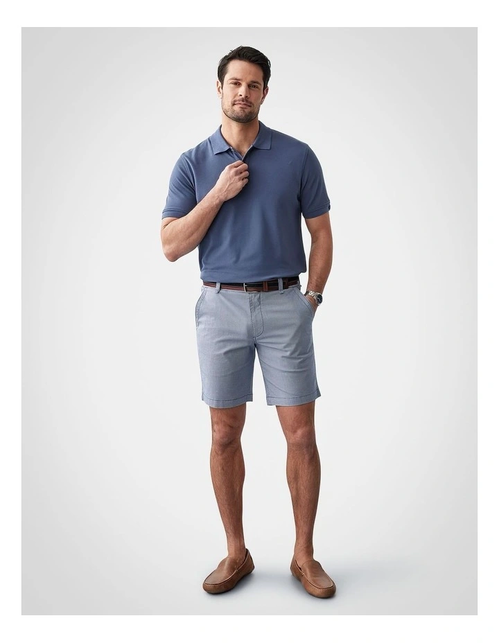 Classic Pique Polo in Denim image 5