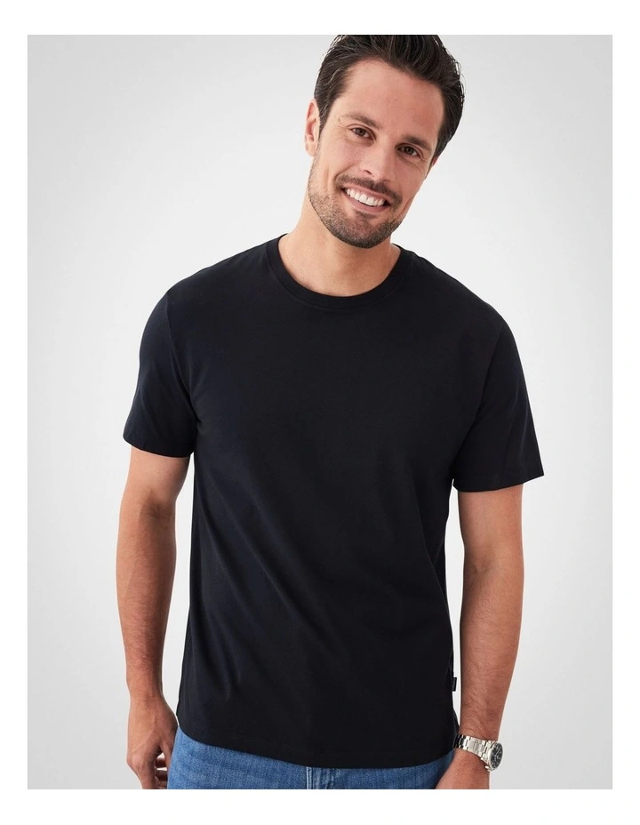 Basic Short Sleeve Tee in Black image 3