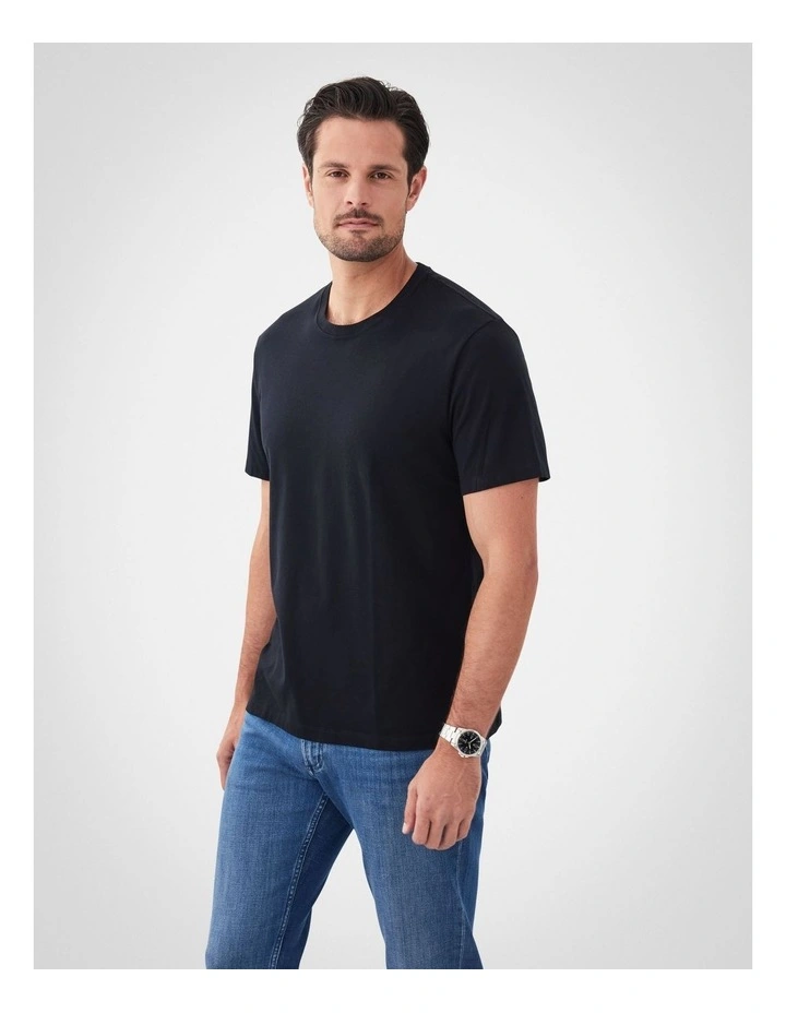 Basic Short Sleeve Tee in Black image 4