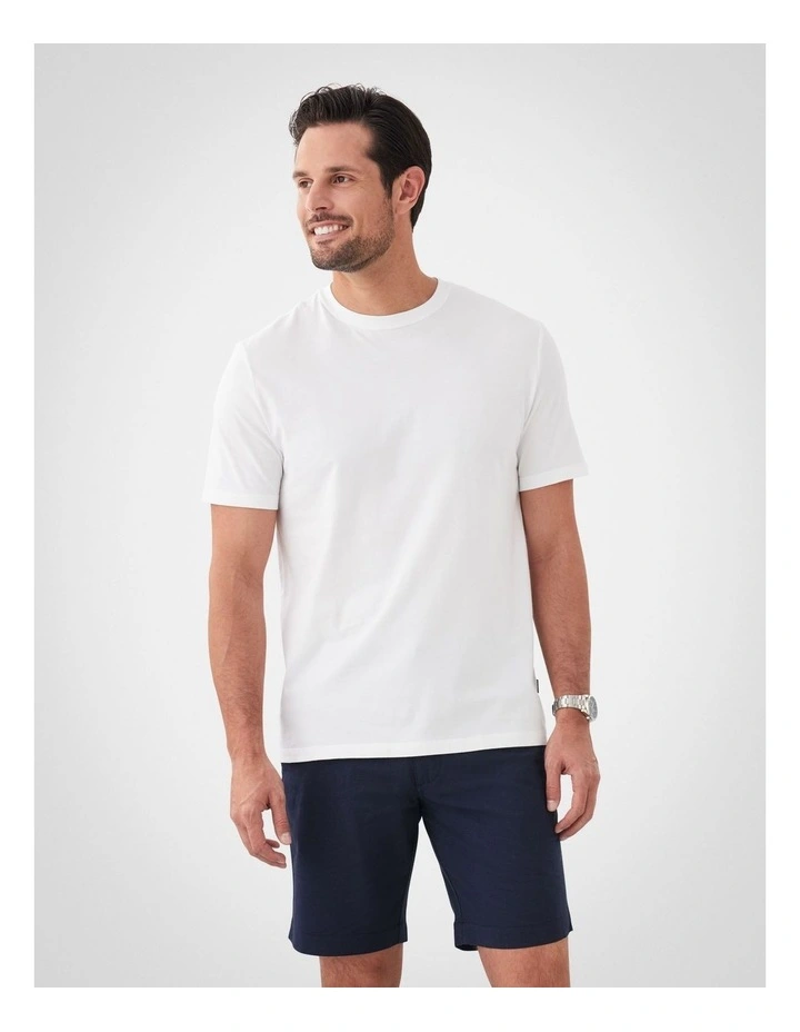 Basic Short Sleeve Tee in White image 1