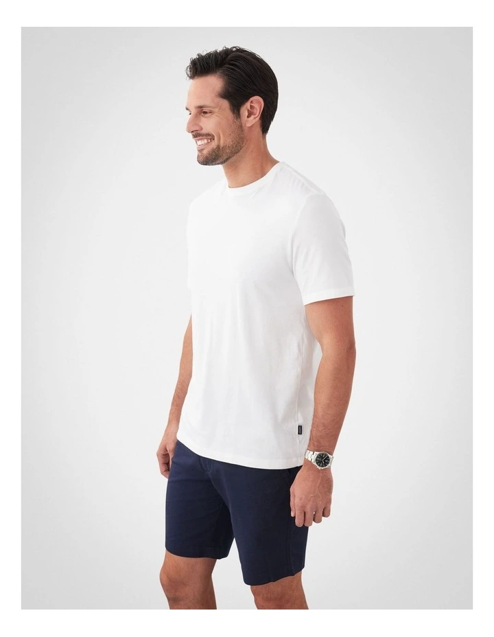 Basic Short Sleeve Tee in White image 4