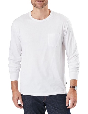 Gazman Long Sleeve Pocket Tee White | MYER
