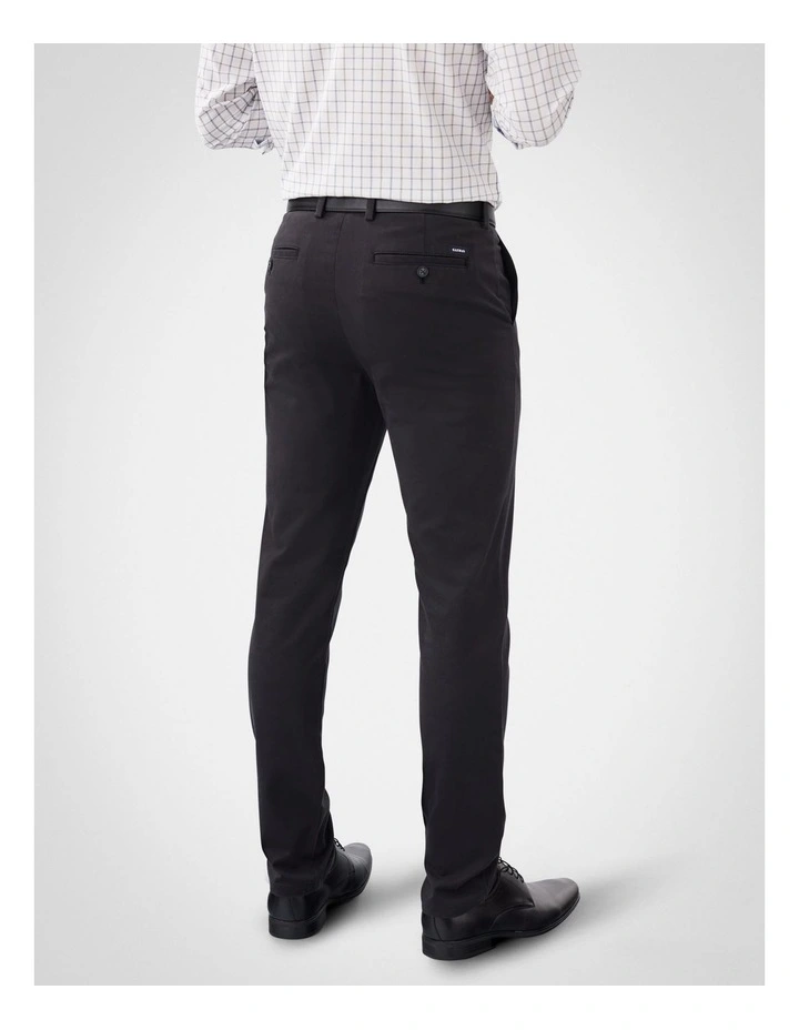 Non-Iron Modern Chino in Black image 2