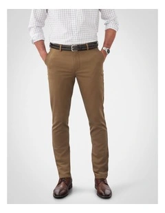Non-Iron Modern Chino in Brown
