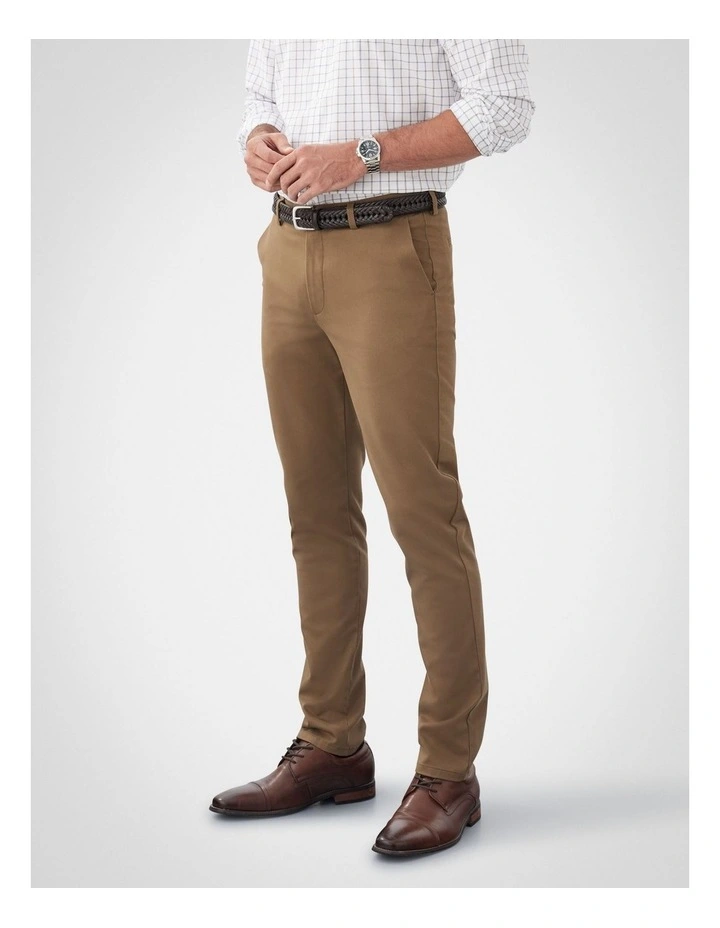 Non-Iron Modern Chino in Brown image 4
