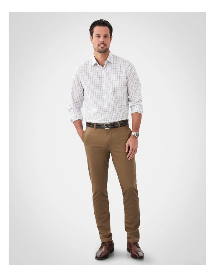 Non-Iron Modern Chino in Brown image 5