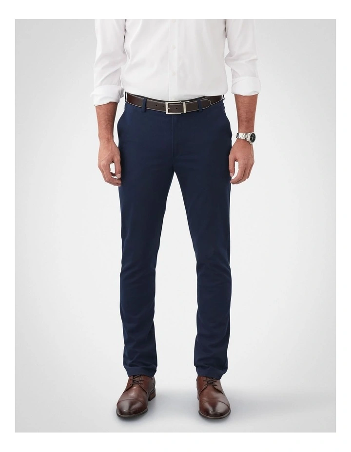 Non-Iron Modern Chino in Dark Navy image 1