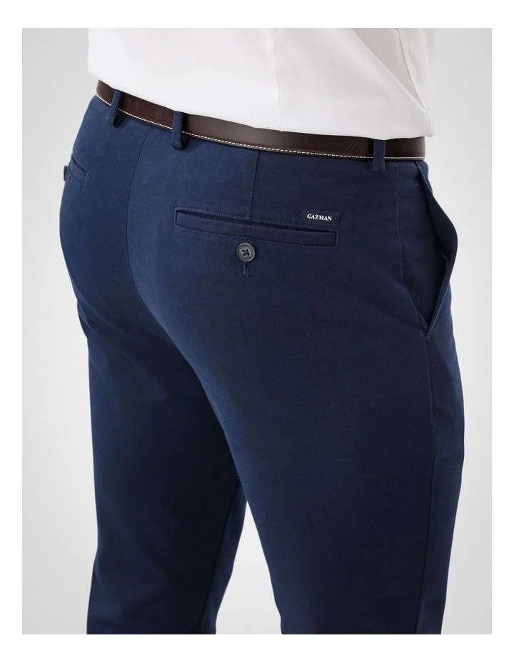 Non-Iron Modern Chino in Dark Navy image 3