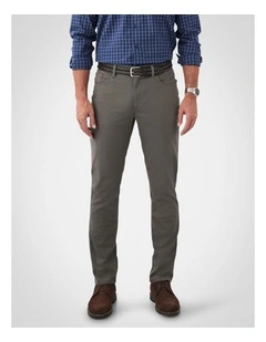 Stretch Bedford Cord Trouser in Green