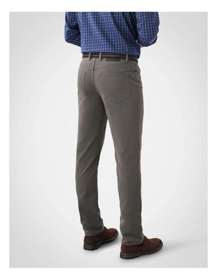 Stretch Bedford Cord Trouser in Green image 2