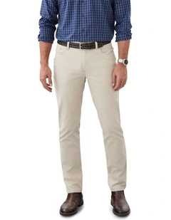 Stretch Bedford Cord Trouser in Beige