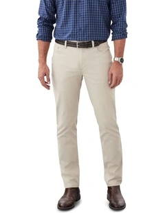 Stretch Bedford Cord Trouser in Beige