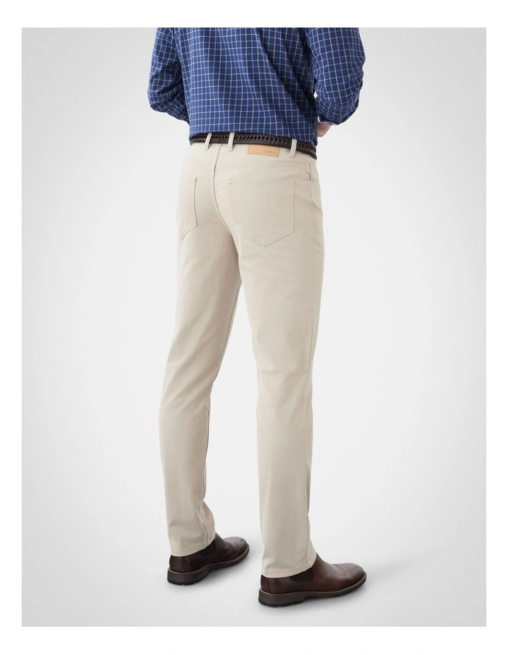 Stretch Bedford Cord Trouser in Beige image 2