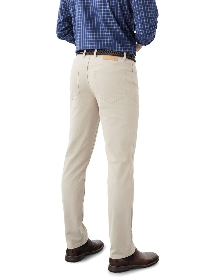 Stretch Bedford Cord Trouser in Beige image 2