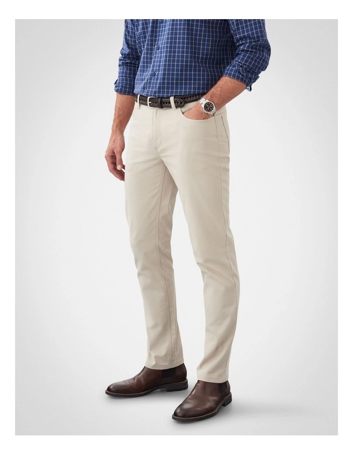 Stretch Bedford Cord Trouser in Beige image 4