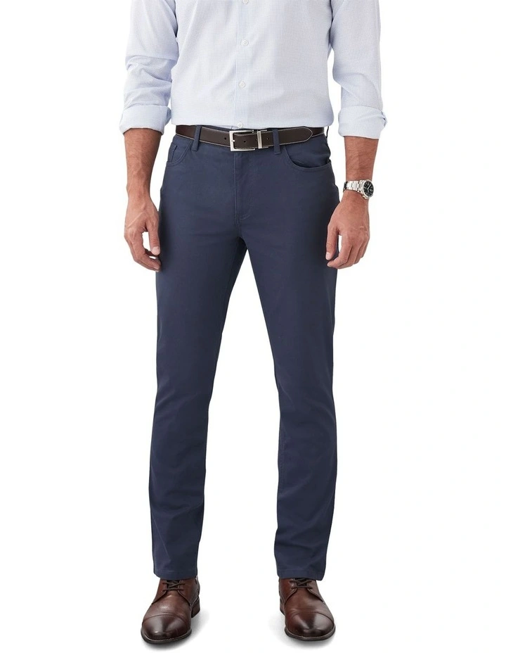 Stretch Bedford Cord Trouser in Indigo image 1
