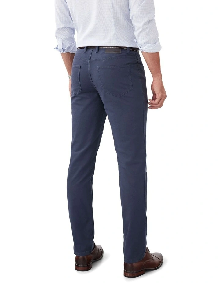 Stretch Bedford Cord Trouser in Indigo image 2
