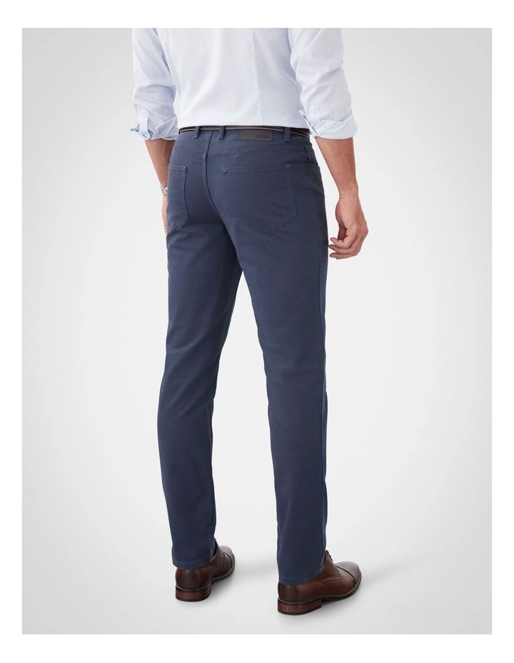Stretch Bedford Cord Trouser in Indigo image 2