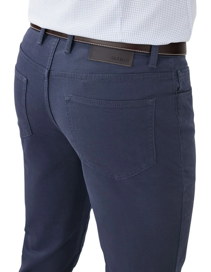Stretch Bedford Cord Trouser in Indigo image 3