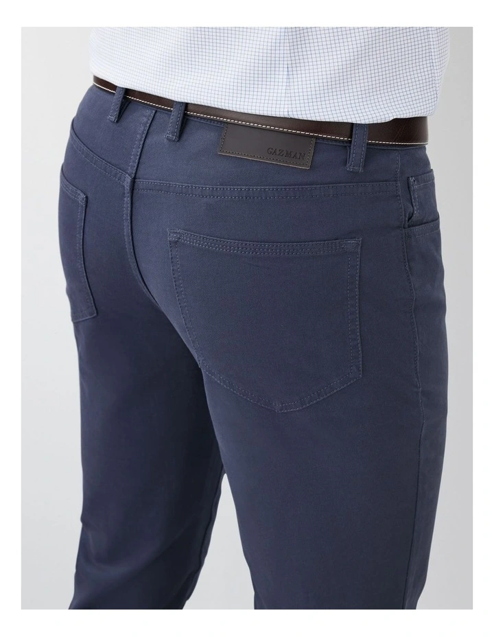 Stretch Bedford Cord Trouser in Indigo image 3