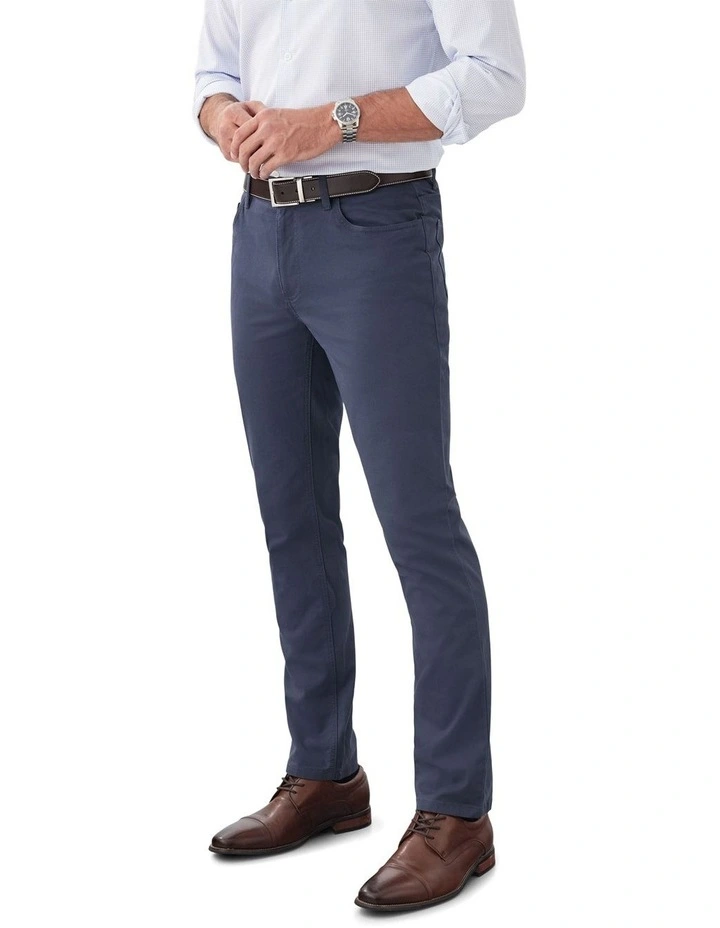 Stretch Bedford Cord Trouser in Indigo image 4
