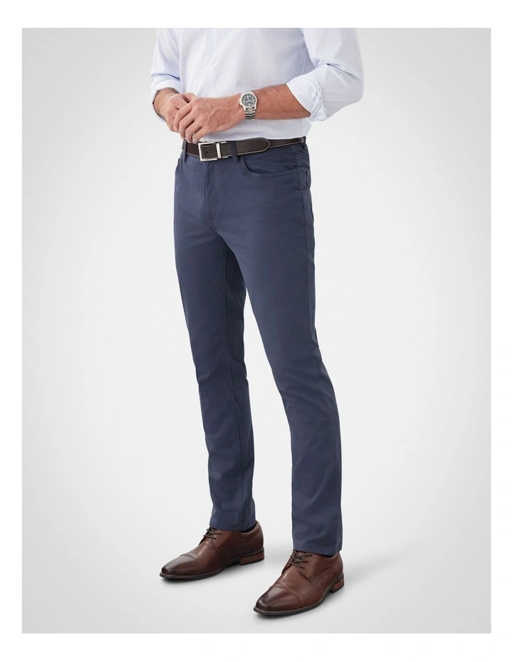 Stretch Bedford Cord Trouser in Indigo image 4