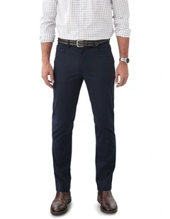 Stretch Bedford Cord Trouser in Navy