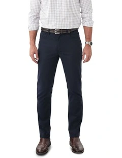 Stretch Bedford Cord Trouser in Navy
