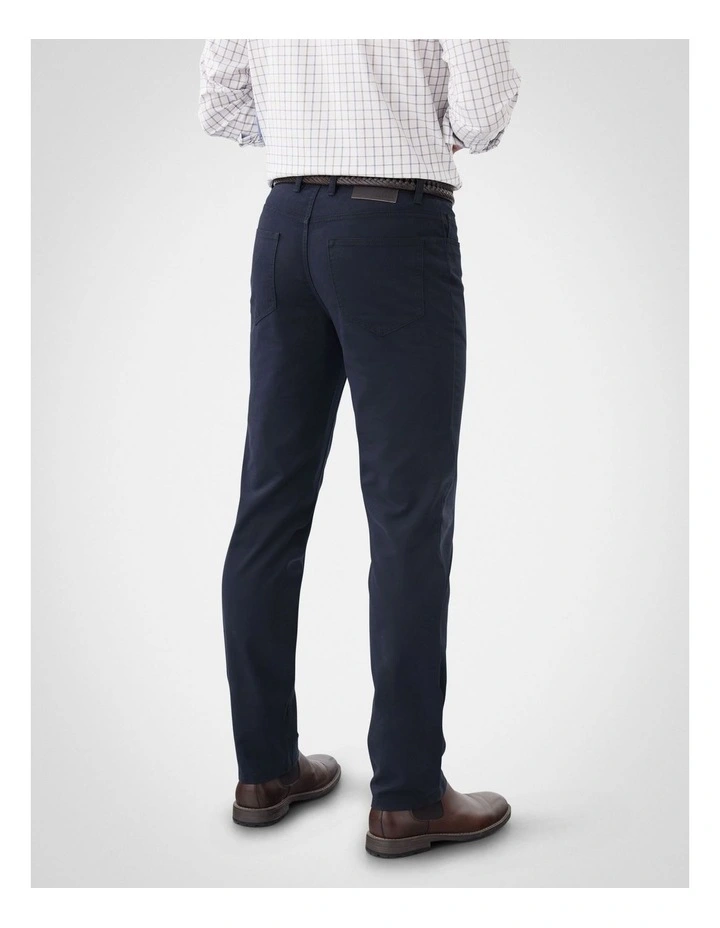 Stretch Bedford Cord Trouser in Navy image 2