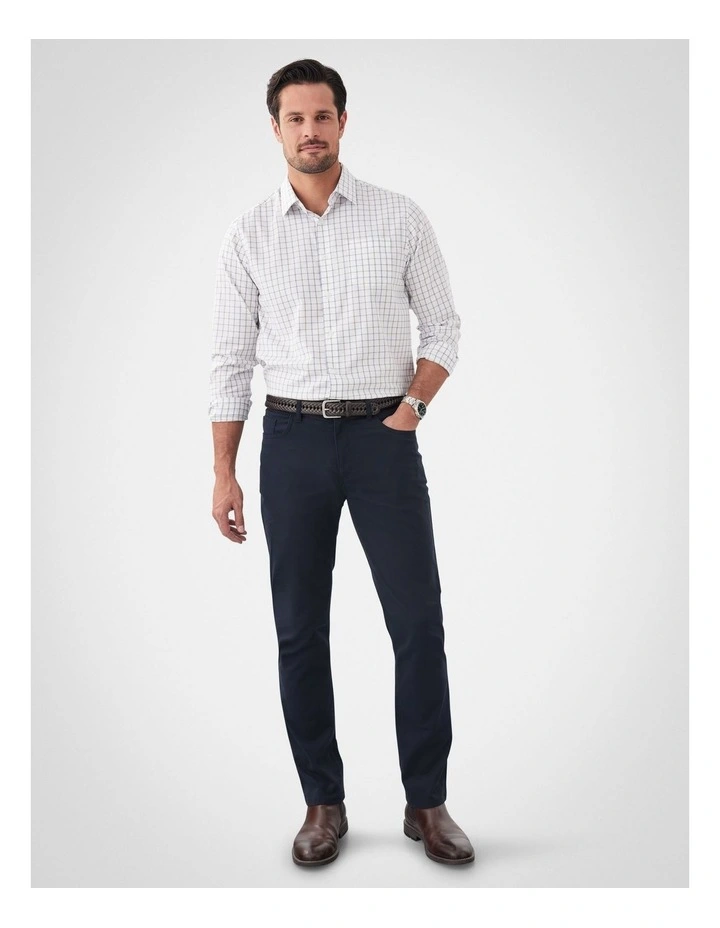 Stretch Bedford Cord Trouser in Navy image 5
