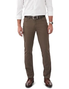 Stretch Bedford Cord in Brown