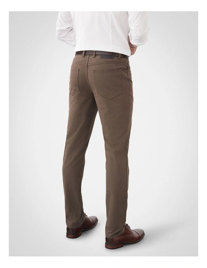 Stretch Bedford Cord in Brown image 2