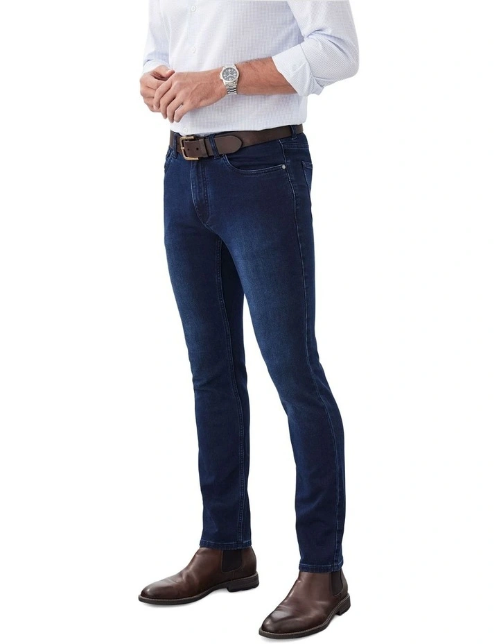 Knit Denim Modern Fit Jean in Indigo image 4