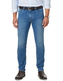 Knit Denim Modern Fit Jean in Washed Indigo