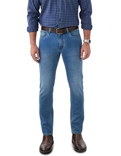 Knit Denim Modern Fit Jean in Washed Indigo