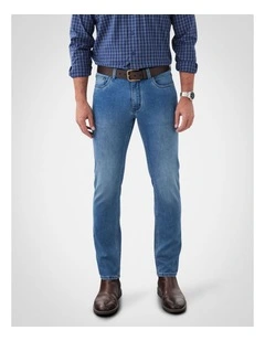 Knit Denim Modern Fit Jean in Washed Indigo