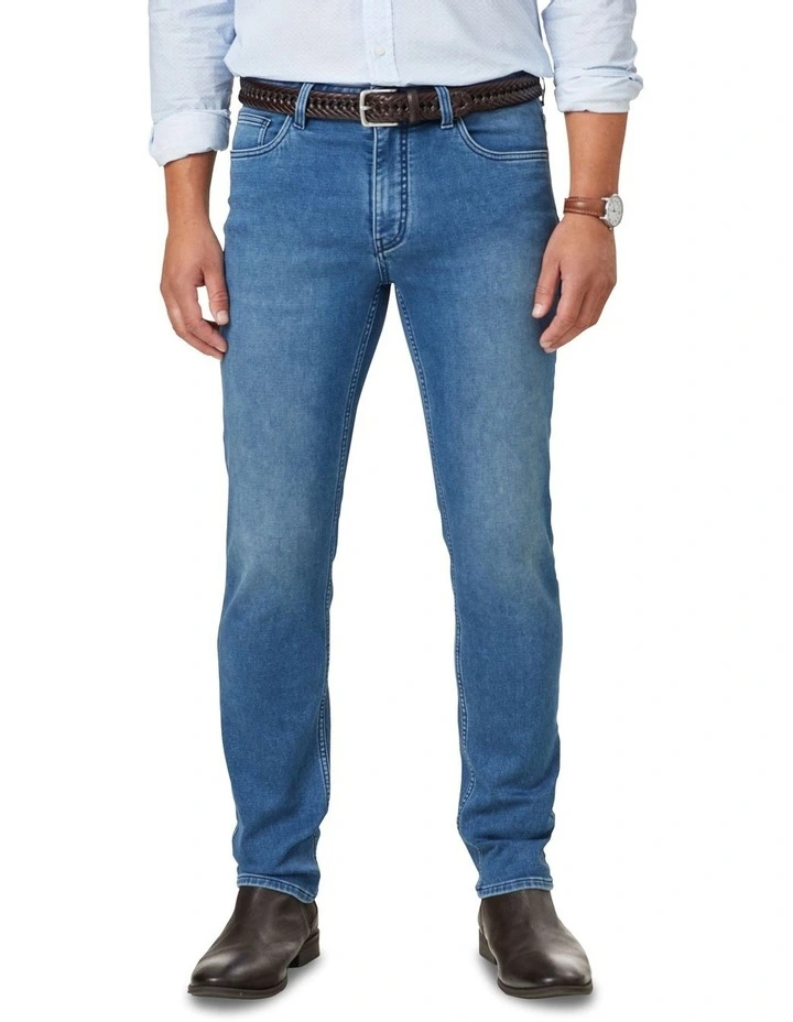 Knit Denim Modern Fit Jean in Washed Indigo image 1