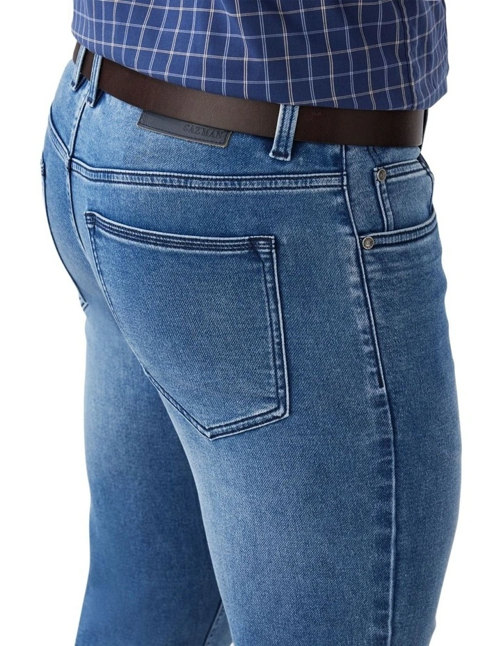 Knit Denim Modern Fit Jean in Washed Indigo image 3