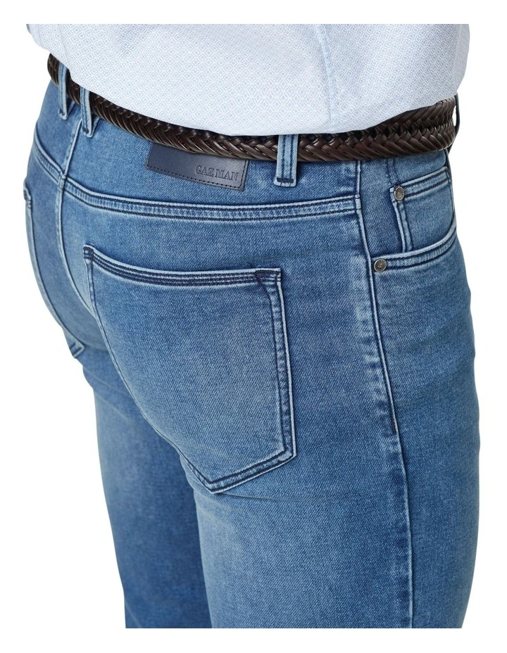 Knit Denim Modern Fit Jean in Washed Indigo image 3