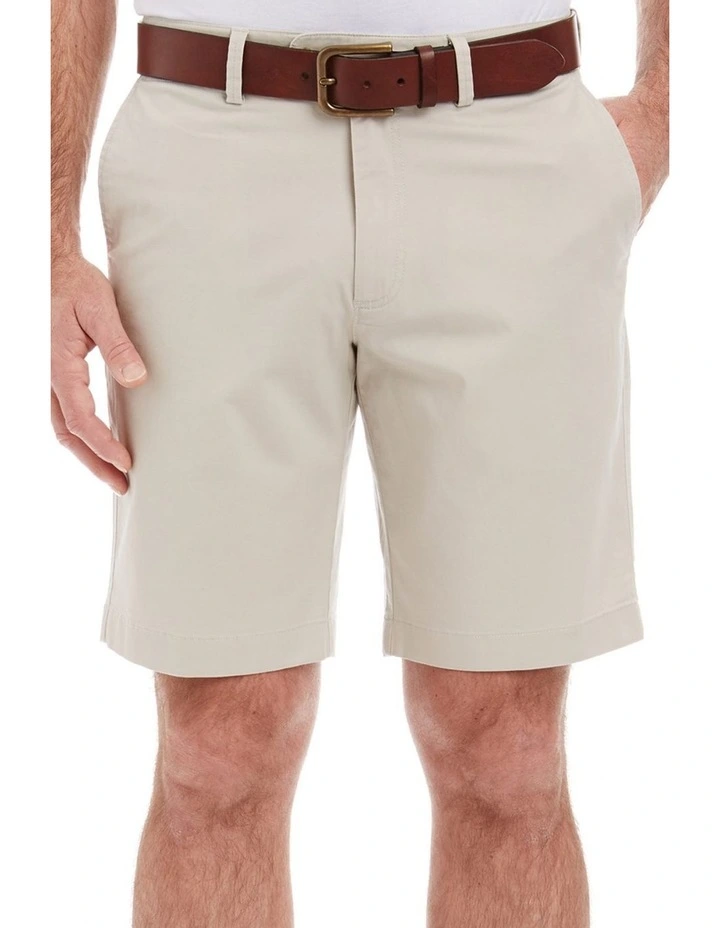Comfort Stretch Twill Shorts in Stone image 1