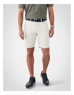 Comfort Stretch Twill Shorts in Stone