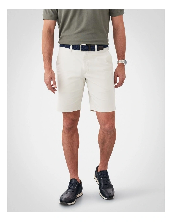 Comfort Stretch Twill Shorts in Stone image 1