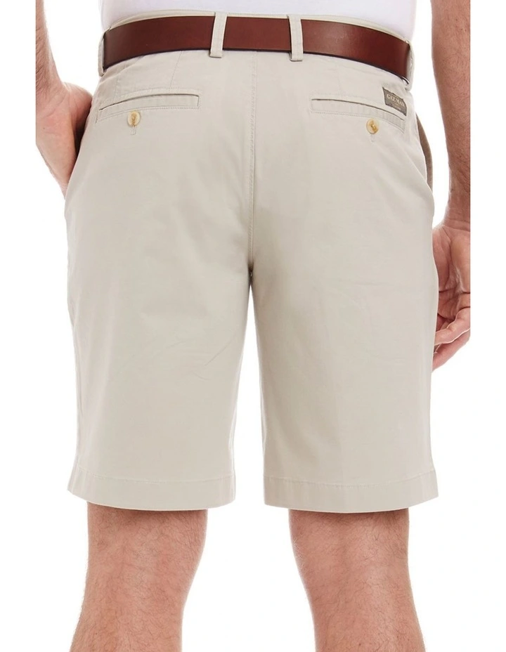Comfort Stretch Twill Shorts in Stone image 3