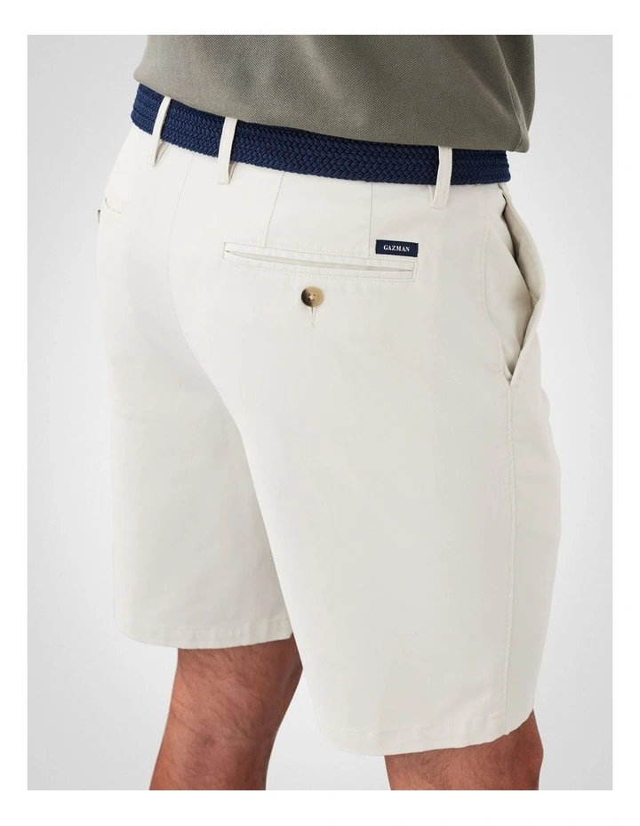 Comfort Stretch Twill Shorts in Stone image 3