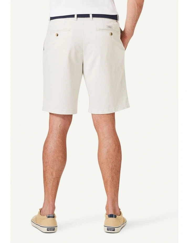 Comfort Stretch Twill Shorts in Stone image 4