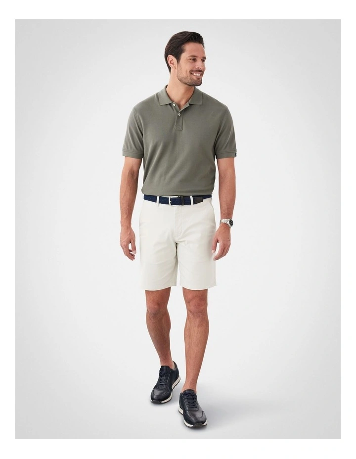 Comfort Stretch Twill Shorts in Stone image 5