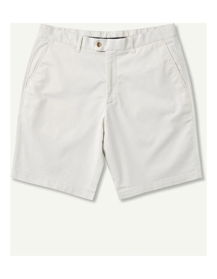 Comfort Stretch Twill Shorts in Stone image 6